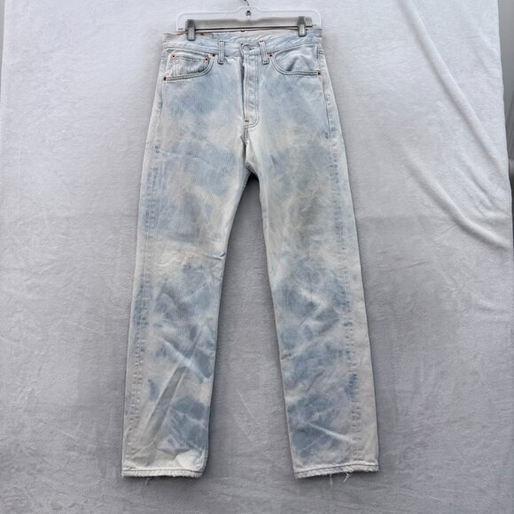Vintage Levis 501 Jeans Men 31x32 Blue Stone Wash Straight Leg Button Fly 90s